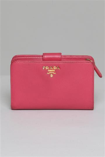 Carteira Prada Couro Rosa