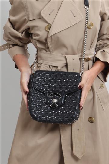 Bolsa Bvlgari Studs Crossboby Preta