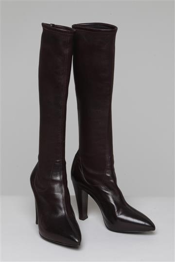 Bota Sergio Rossi Cano Alto  Marrom