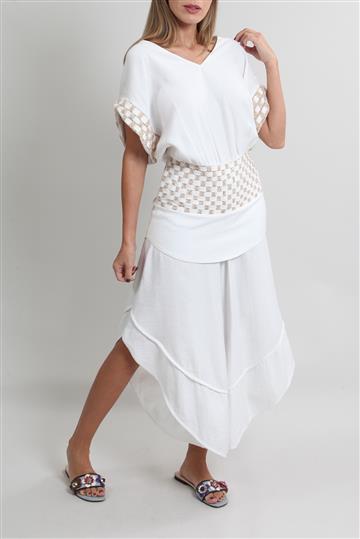 Macacão Sophia Hegg Linhão Texturizado Branco