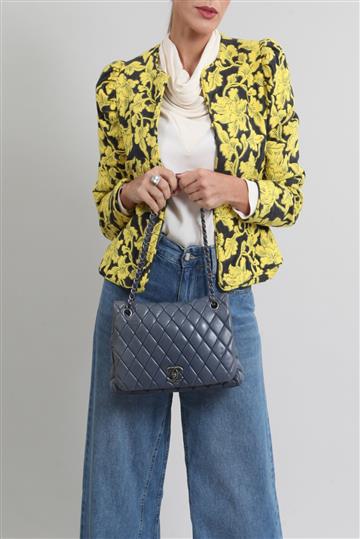 Bolsa Chanel Lambskin Azul