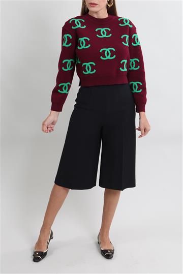 Sueter Chanel Cashmere Monograma Colorido