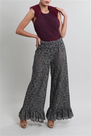 Calça Allmost Vintage Rendada Cinza