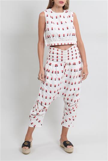 Conjunto A. Niemeyer Regata Croped e Calça Colorido