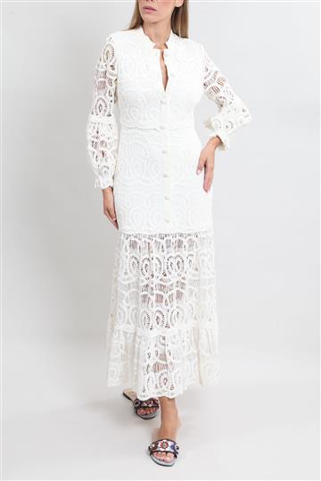 Vestido Alexis Longo Renda Branca
