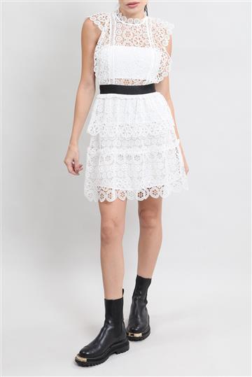 Vestido Self-Portrait Renda Branco