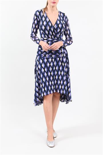 Vestido Diane Von Furstenberg Midi Geométrico Colorido