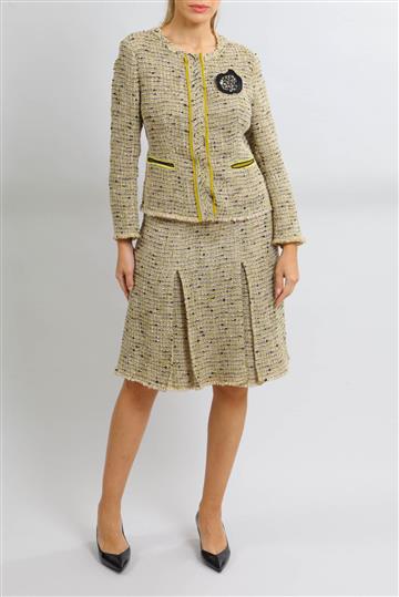 Conjunto Prada Tailler Tweed Bege