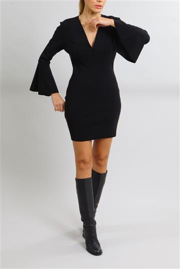 Vestido Emilio Pucci Tricô com Debrum Preto