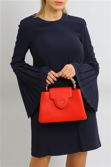 Bolsa Louis Vuitton Capucines Rubi Taurillon Python Vermelho