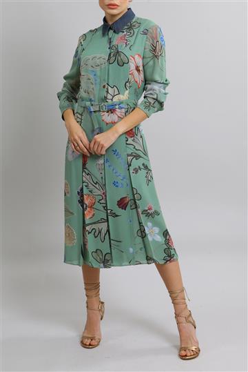 Vestido Gucci Midi de Seda Estampado