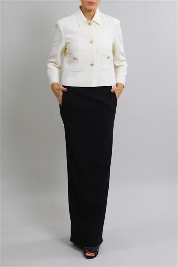 Casaqueto Christian Dior Lã de Seda Creme