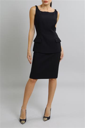 Vestido Christian Dior Tubinho Alfaiataria Preto