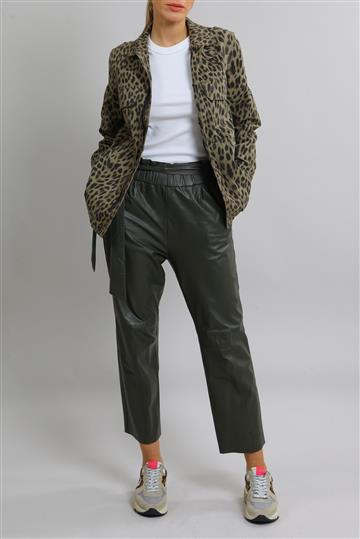 Calça Patricia Viera Clochard Couro  Verde