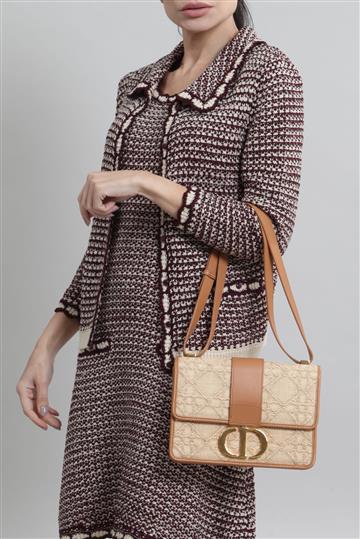 Bolsa Christian Dior Montaigne Palha Natural Bege