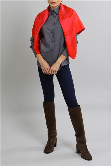 Lenço Hermés Seda Brides de Gala Vermelho