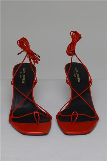 Sandália Saint Laurent Gladiador Vermelho