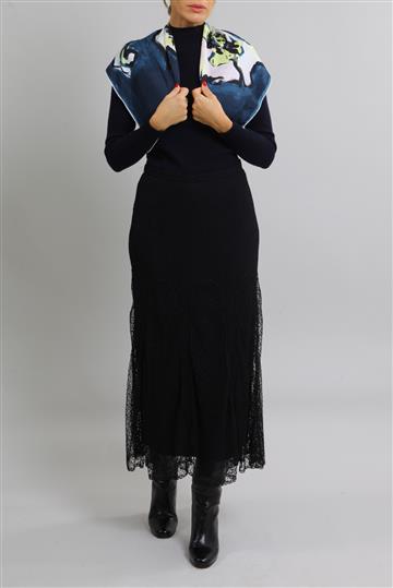 Lenço Christian Dior Seda Abstrato Colorido