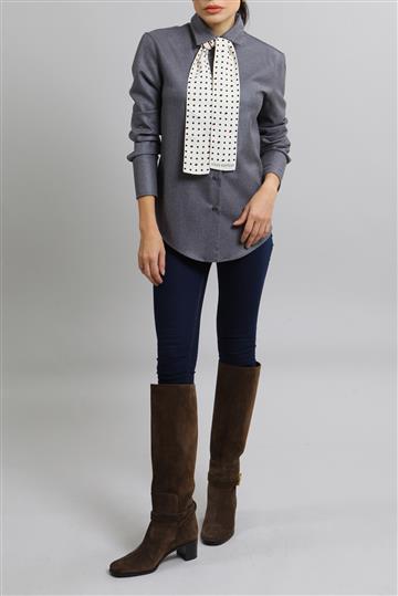 Lenço Louis Vuitton Tipo Gravata de Seda Off-White