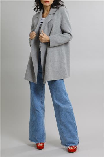 Casaco Theory Lã e Cashmere Cinza