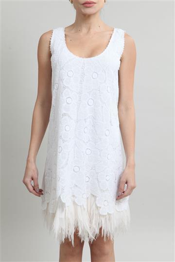 Vestido Martha Medeiros Renda de Bilro Branca