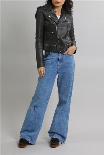 Jaqueta Maje Perfecto Couro Ovelha Verde