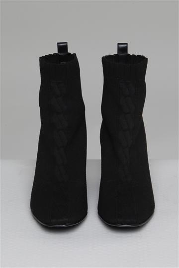 Bota Hermès Jenna Mallha e Couro Bezerro Preto