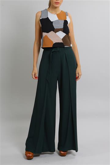 Calça Cris Barros Pantalona Verde