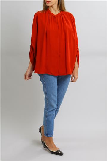 Camisa Salvatore Ferragamo Seda Vermelho