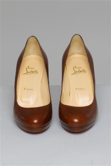 Sapato Christian Louboutin Scarpin Boneca Marrom