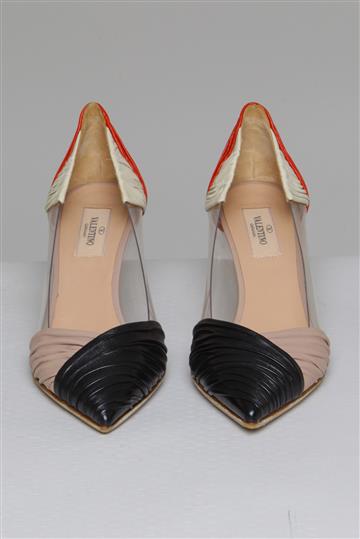 Sapato Valentino Couro Texturizado e Acetato Colorido