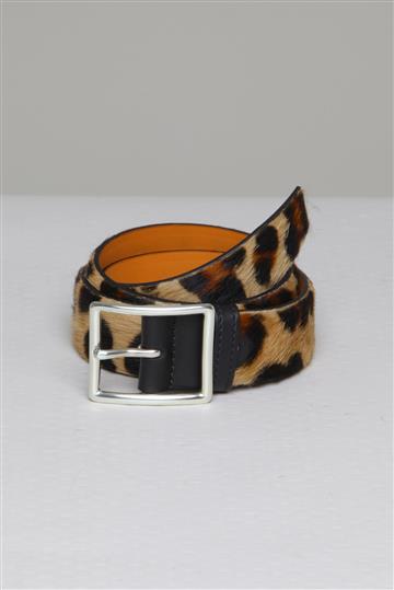 Cinto Missoni Animal Print Pelo Marrom