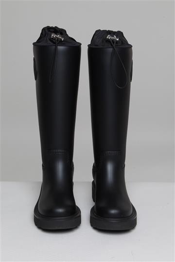 Bota Moncler Galocha Cano Alto Preto
