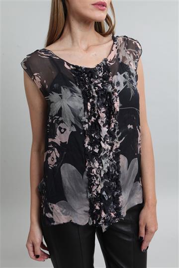 Regata Dolce & Gabbana Seda com Transparência Preto