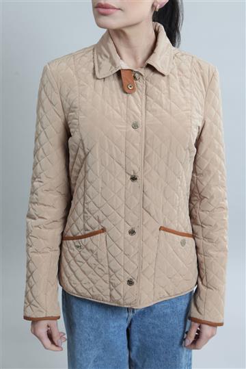 Casaco Massimo Dutti Matelassê Bege