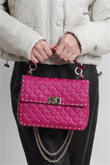 Bolsa Valentino Rockstud Rosa