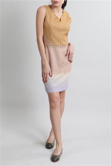 Vestido Missoni Tubinho Degradê Bege