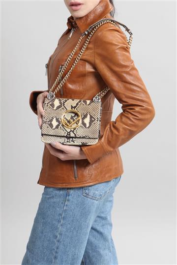 Bolsa Fendi Kan Logo Crossbody Animal Print