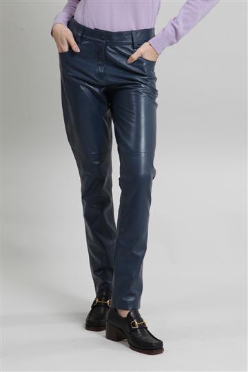 Calça Patricia Viera Couro Skinny Azul