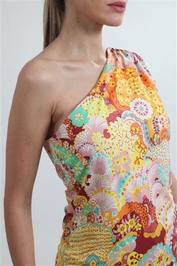 Blusa La DoubleJ Um Ombro Só Colorida