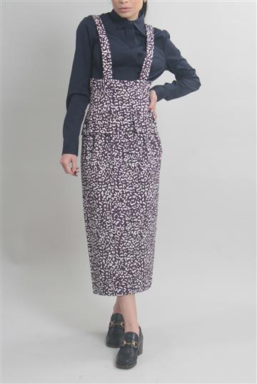 Saia Paula Raia Suspensório Roxa