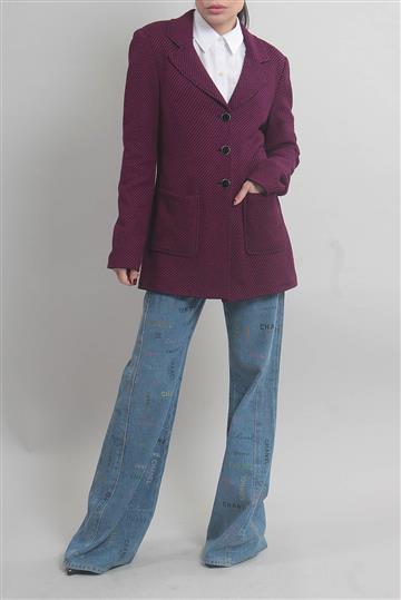 Blazer St John Tricô Alfaiataria Pink