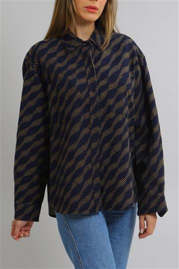 Camisa A. Niemeyer Oversized Texturizada Azul