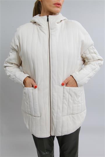 Casaco A. Niemeyer Puffer com Capuz Off-White