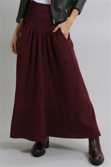 Saia A. Niemeyer Midi Suede Bordô