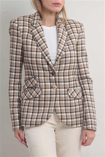 Blazer Paco Rabanne Xadrez Marrom