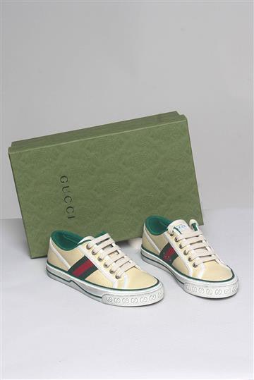 Tênis Gucci Cream Canvas Bege