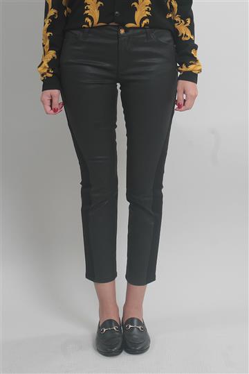 Calça Louis Vuitton Resinada com Stretch Preta