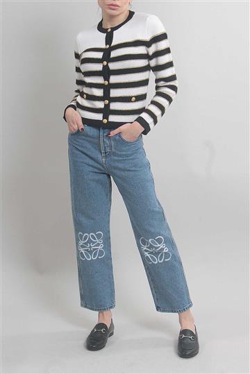 Calça Loewe Jeans Bordado Azul