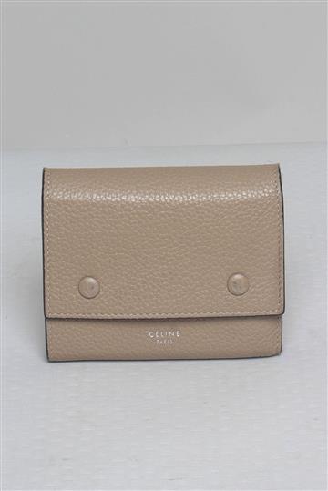 Carteira Celine Couro Bege